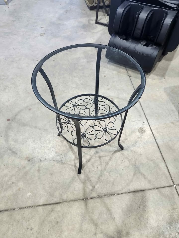 Ikea KLINGSBO Steel/Glass Side Table