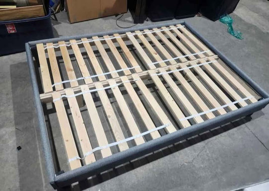 Full/Double Upholstered Platform Bed Frame with Slats