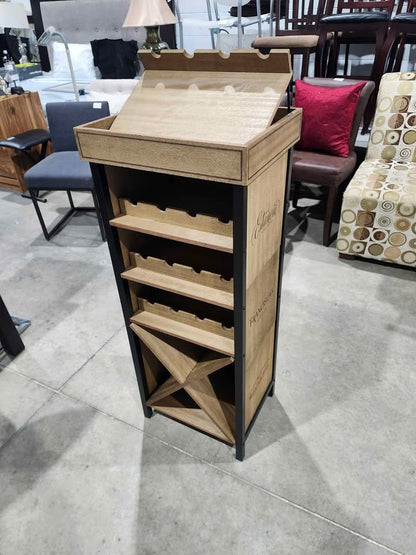 Rustic Wooden Floor Wine Rack