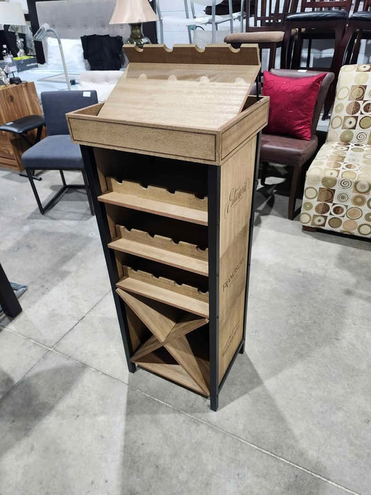 Rustic Wooden Floor Wine Rack