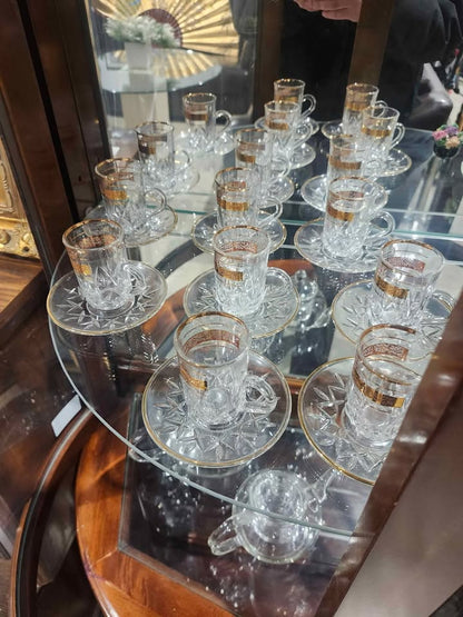 8-Piece Glass Turkish Tea Set