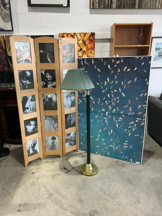 Vinatge Green Floor Lamp
