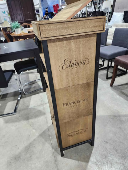 Rustic Wooden Floor Wine Rack