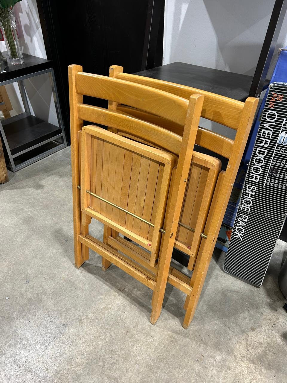 Mid-Century Wood Folding Chairs - 2 Available