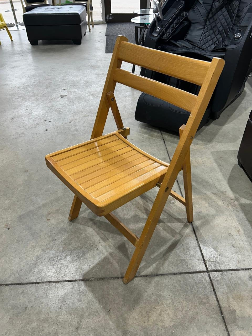 Mid-Century Wood Folding Chairs - 2 Available