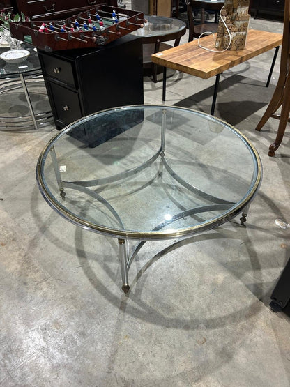 Round Metal/Glass Coffee table