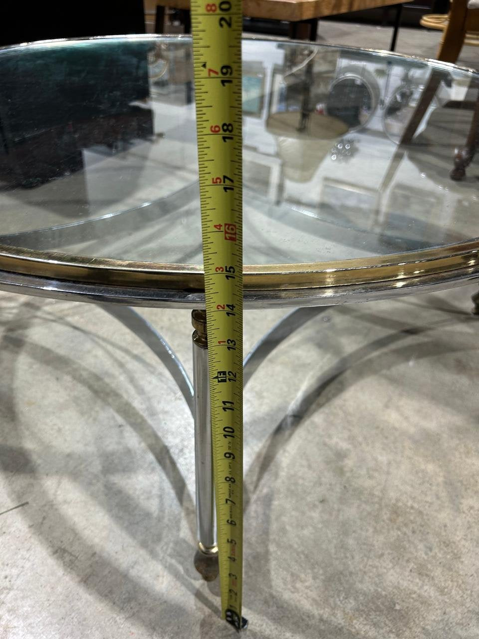 Round Metal/Glass Coffee table