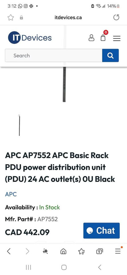 APC AP7552 Basic Rack PDU power distribution unit (PDU) 24 AC outlet - 2 Available