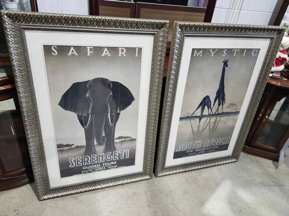 Steve Forney Framed African Safari Framed Posters/Prints 33x47"