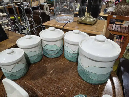 Handmade Cermaic Kitchen Jar Set