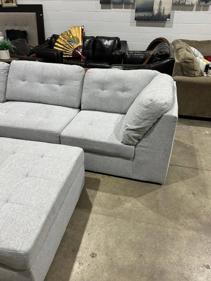 Grey Sectional - 5 piece Modular with Ottoman