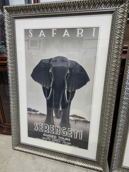 Steve Forney Framed African Safari Framed Posters/Prints 33x47"