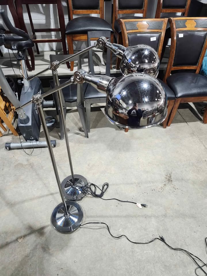 Steel Adjustable Floor Lamp - 2 Available