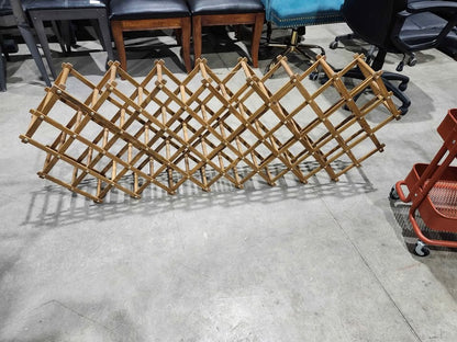 Vintage Wooden Accordion 42 Bottle Wine Rack