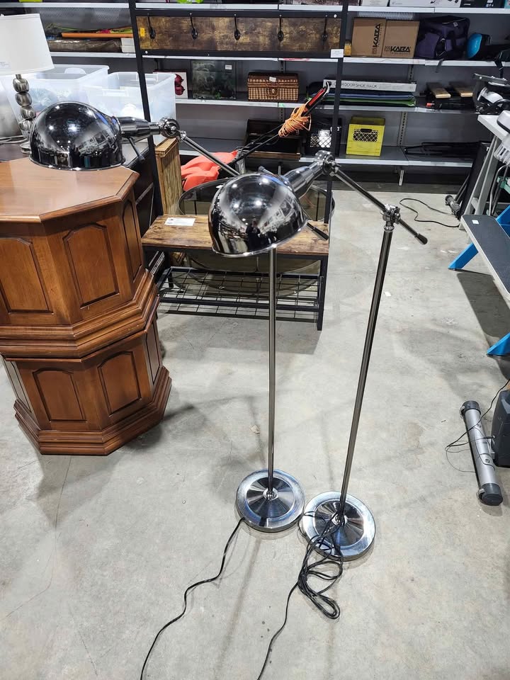 Steel Adjustable Floor Lamp - 2 Available