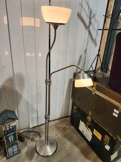Metal Double Adjustable Floor Lamp with Dimming Features