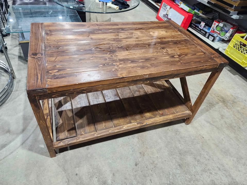 Large Rustic Farmhouse Homemade Wooden Table