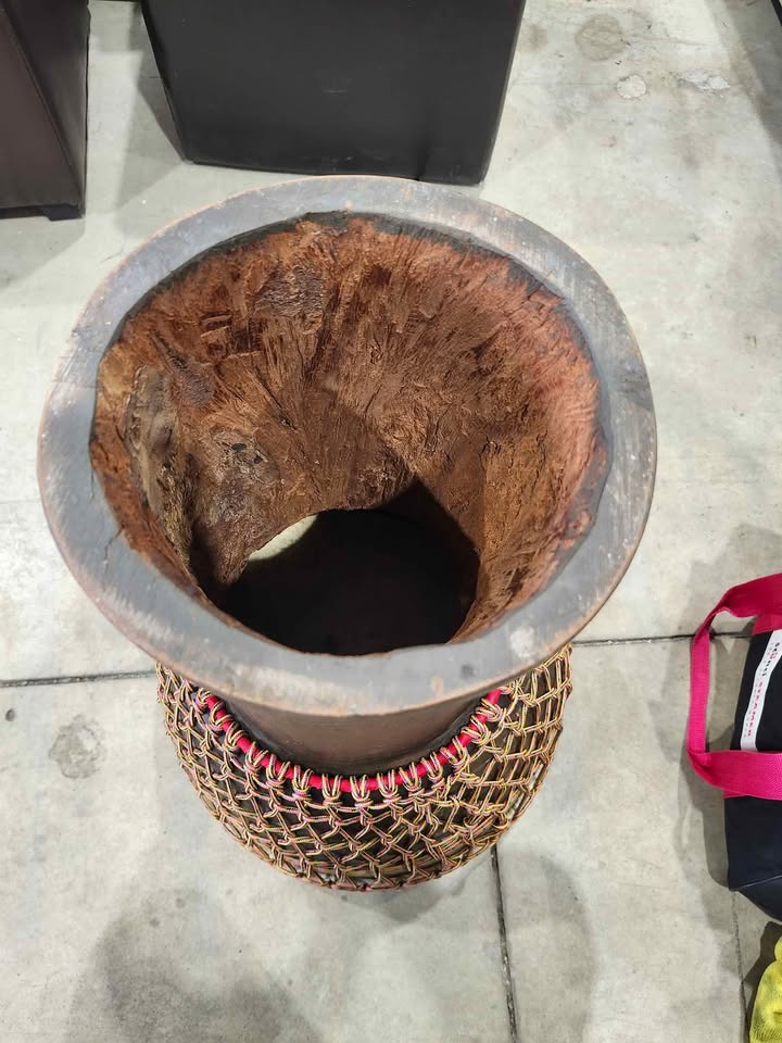 Large Solid Wood African Djembe Hand Drum