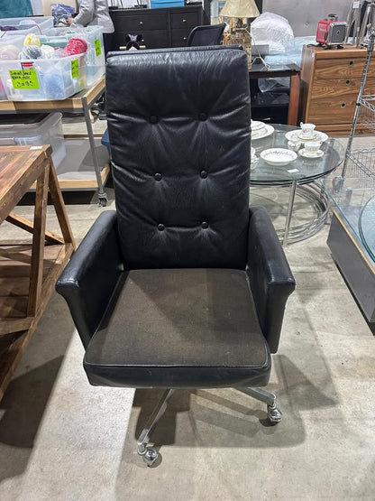 Vintage Leather Black Office Chair