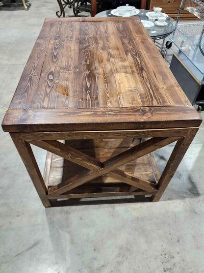 Large Rustic Farmhouse Homemade Wooden Table