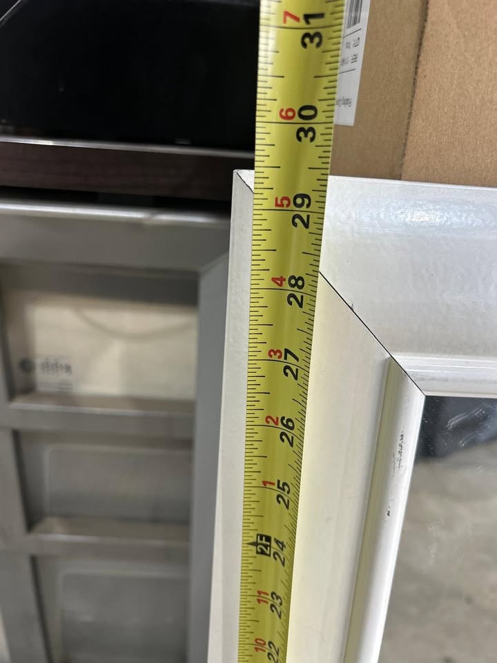 White Frame Square Mirror