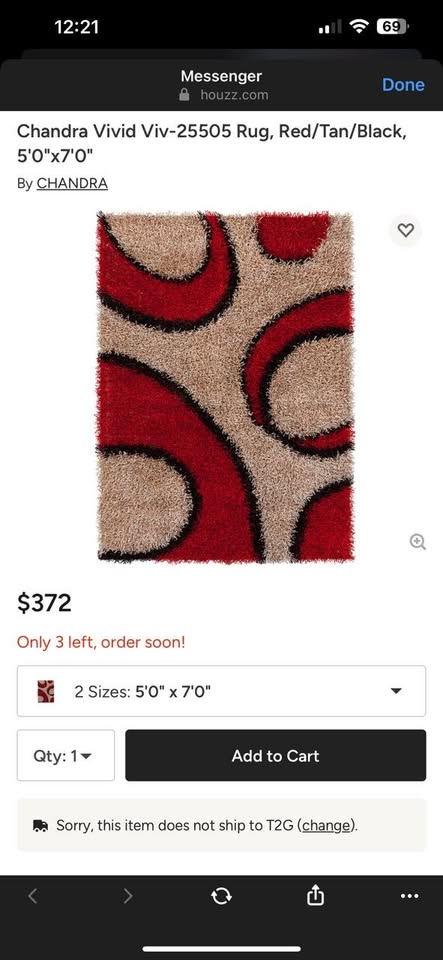 Chandra Vivid Viv-25505 Rug - 5'0"x7'0"