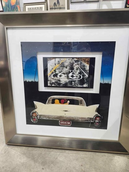 " Drive In " 3D Framed Artwork by KC Haxton