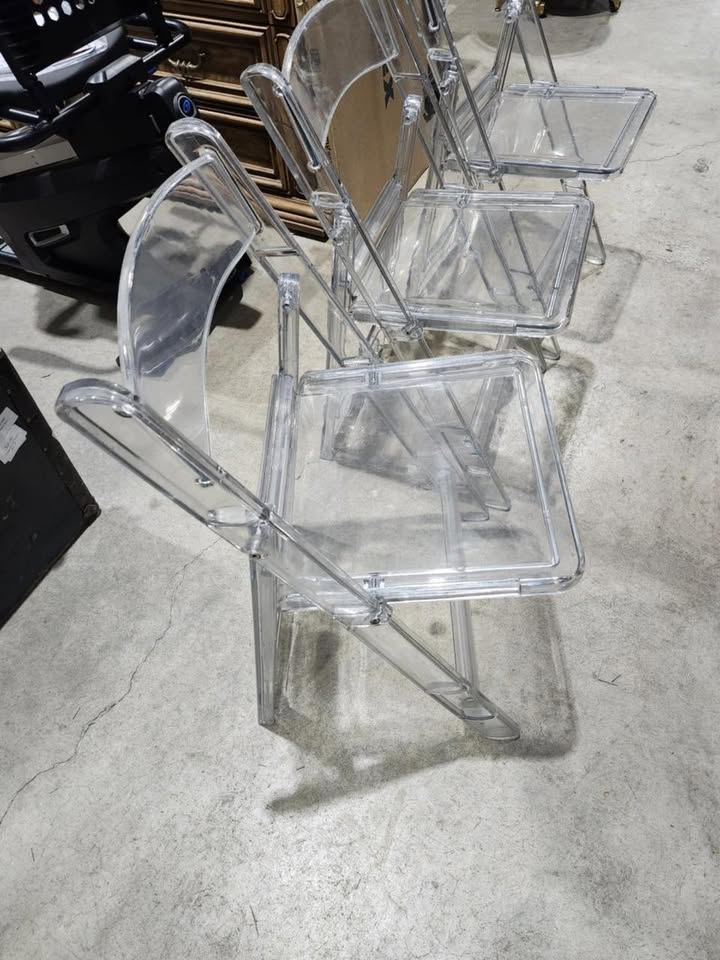 Folding Chair - Crystal Clear Illusion - 3 Available