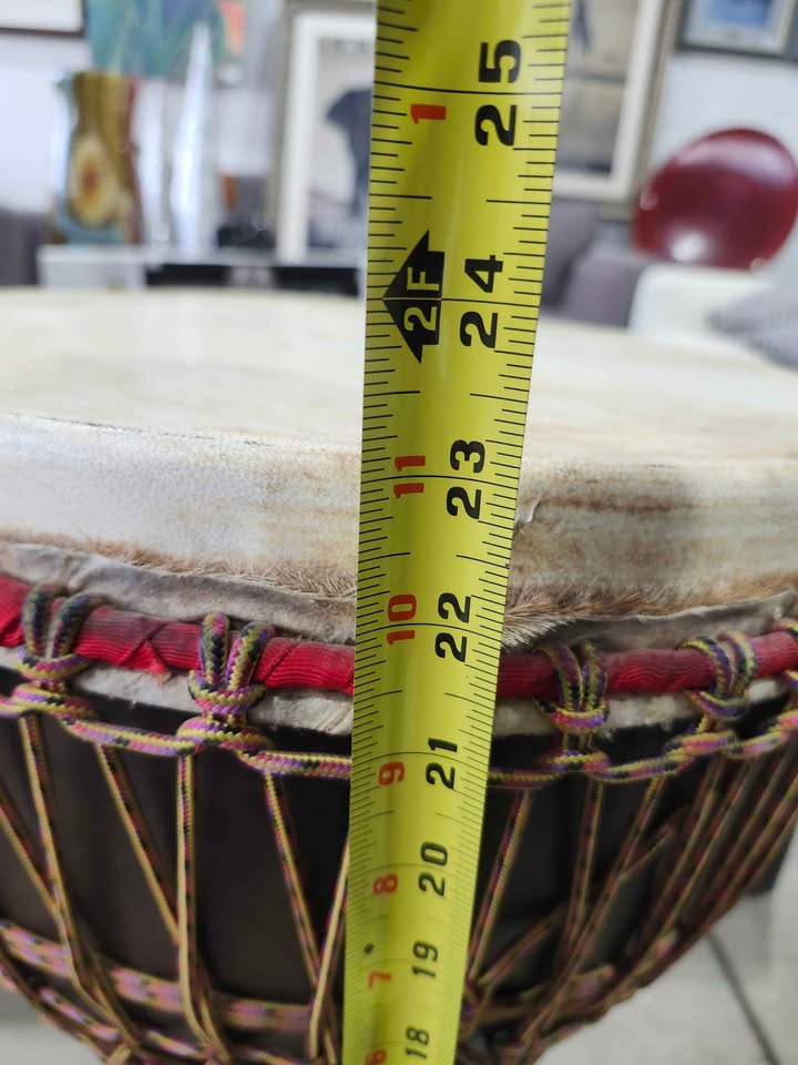 Large Solid Wood African Djembe Hand Drum