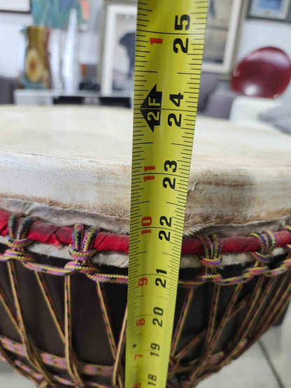 Large Solid Wood African Djembe Hand Drum
