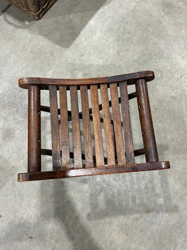 Vintage Wooden Folding Stool
