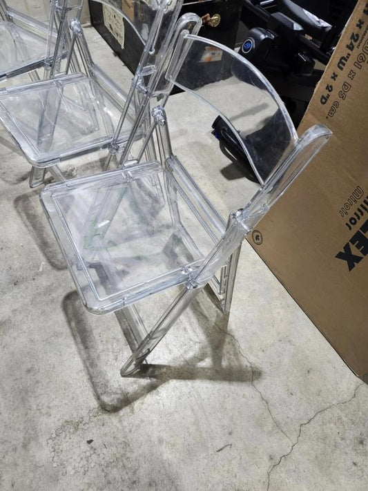 Folding Chair - Crystal Clear Illusion - 3 Available