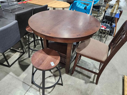 Solid Wooden Extendable Counter Table + 1 Chair