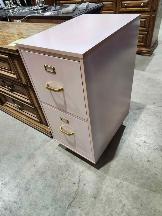 Carson Carrington Erfjord 2-drawer File Cabinet - Blush Pink