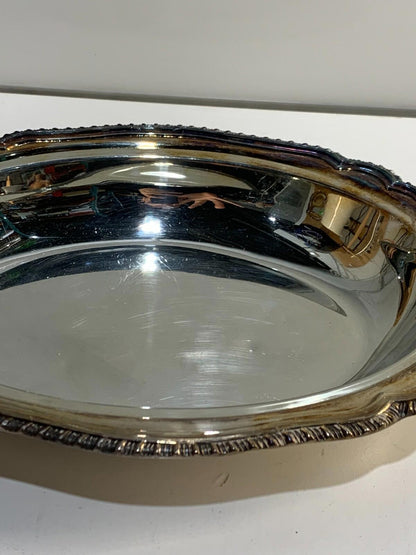 Vintage Silver Plated Tray Primrose Plate Lead Mounts EP Copper 036