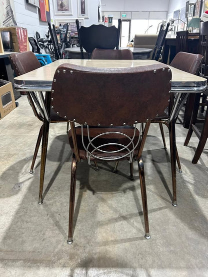 Vintage Retro 60's-70's Dinning table + 4 Chairs