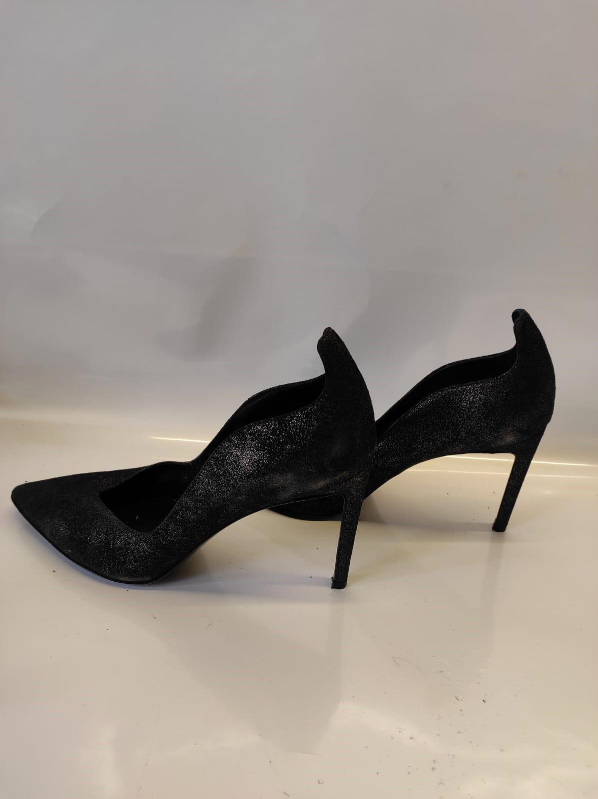 DELMAN Escarpins en daim noir Pointure 8 1/2 Talons 8,5 Chaussures