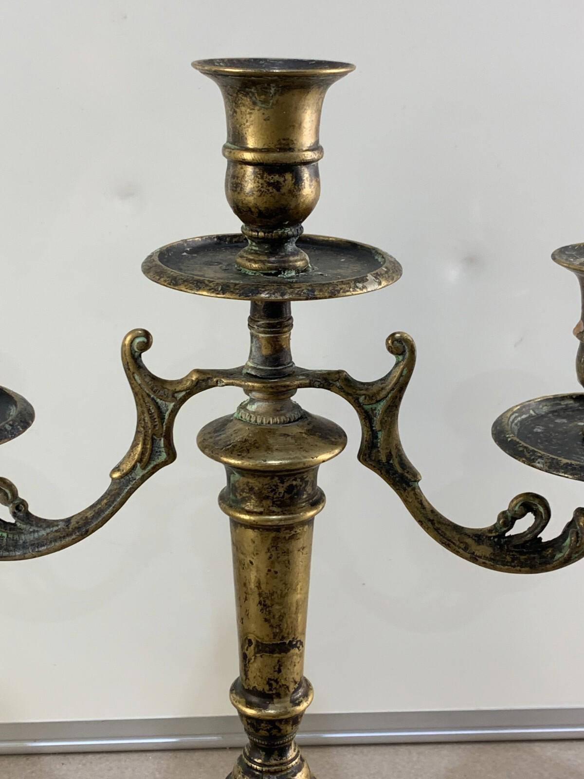 Vintage 3 arm candelabra candle holders