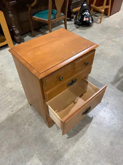 Wooden Night Table - 2 Drawers