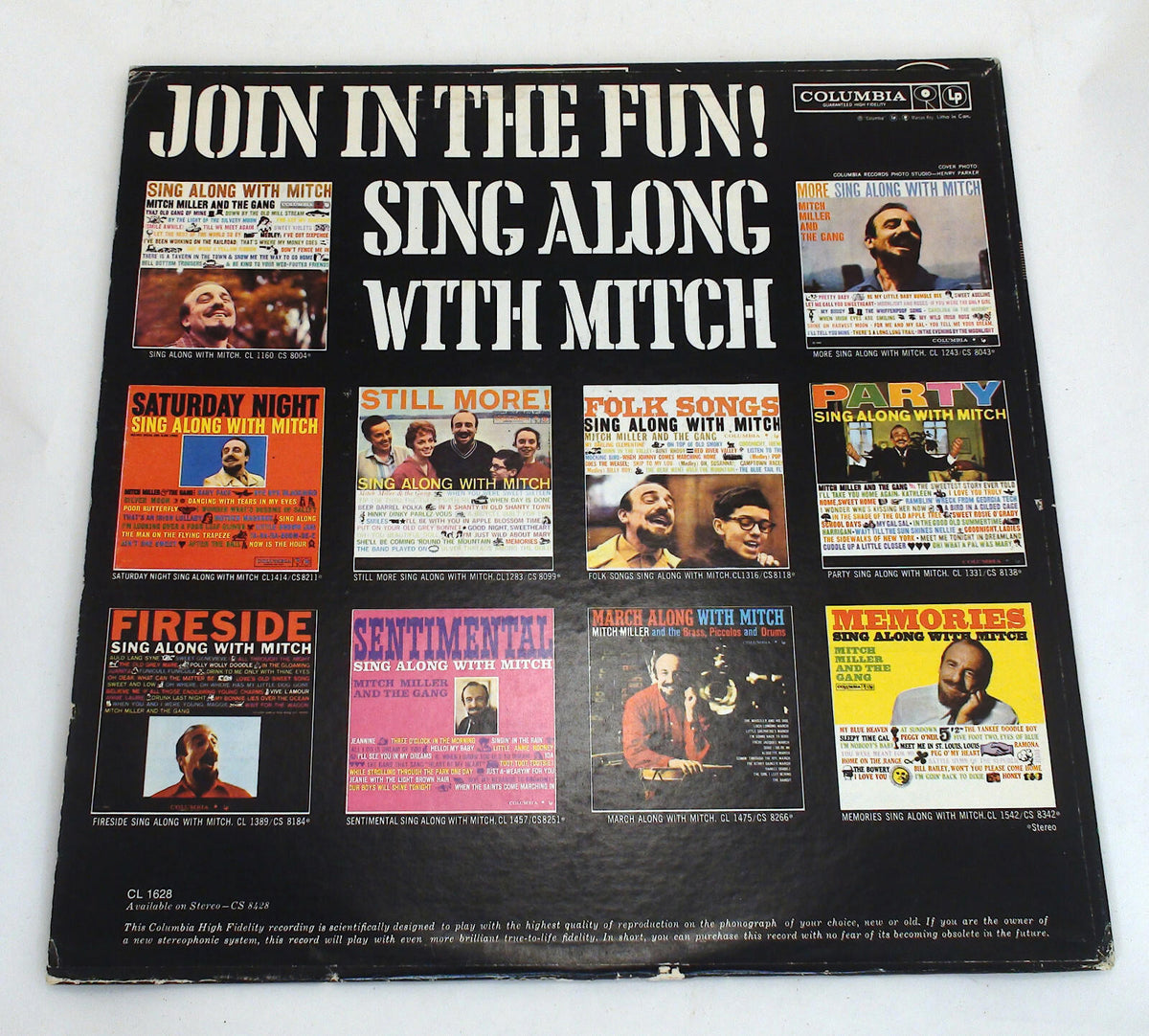 TV Sing Along With Mitch Mitch Miller And The Gang Album Vinyle Disque LP - État correct
