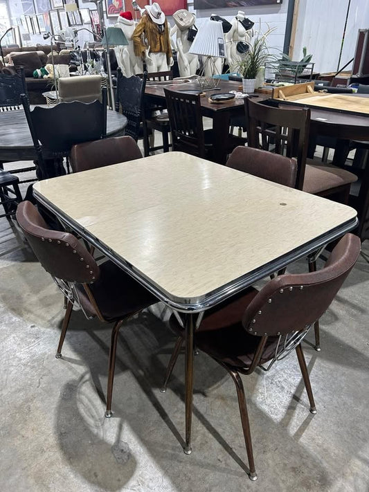 Vintage Retro 60's-70's Dinning table + 4 Chairs