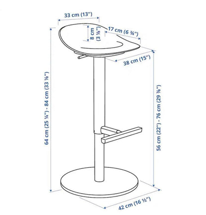 Ikea JANINGE White/Chrome Bar Stools - 2 Available