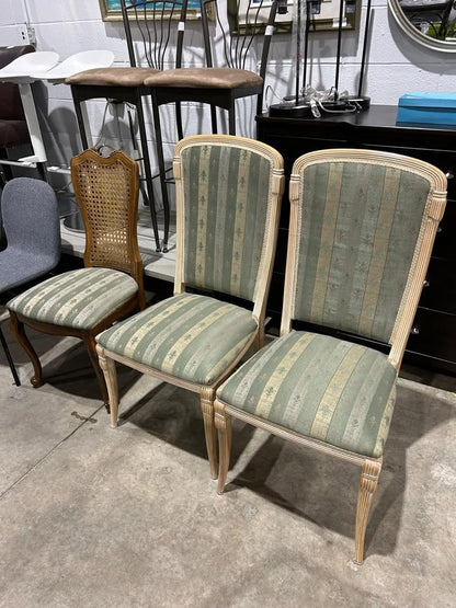 Vintage Upholstered Dinnig Chairs - 3 Available