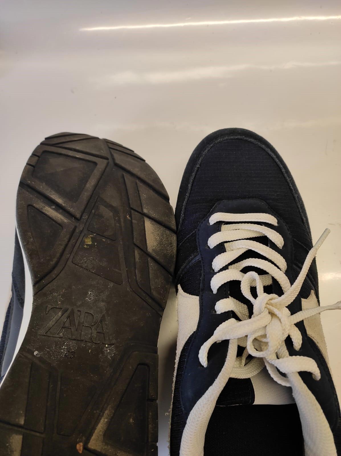 Zara sneakers sock black tennis shoes EU 43