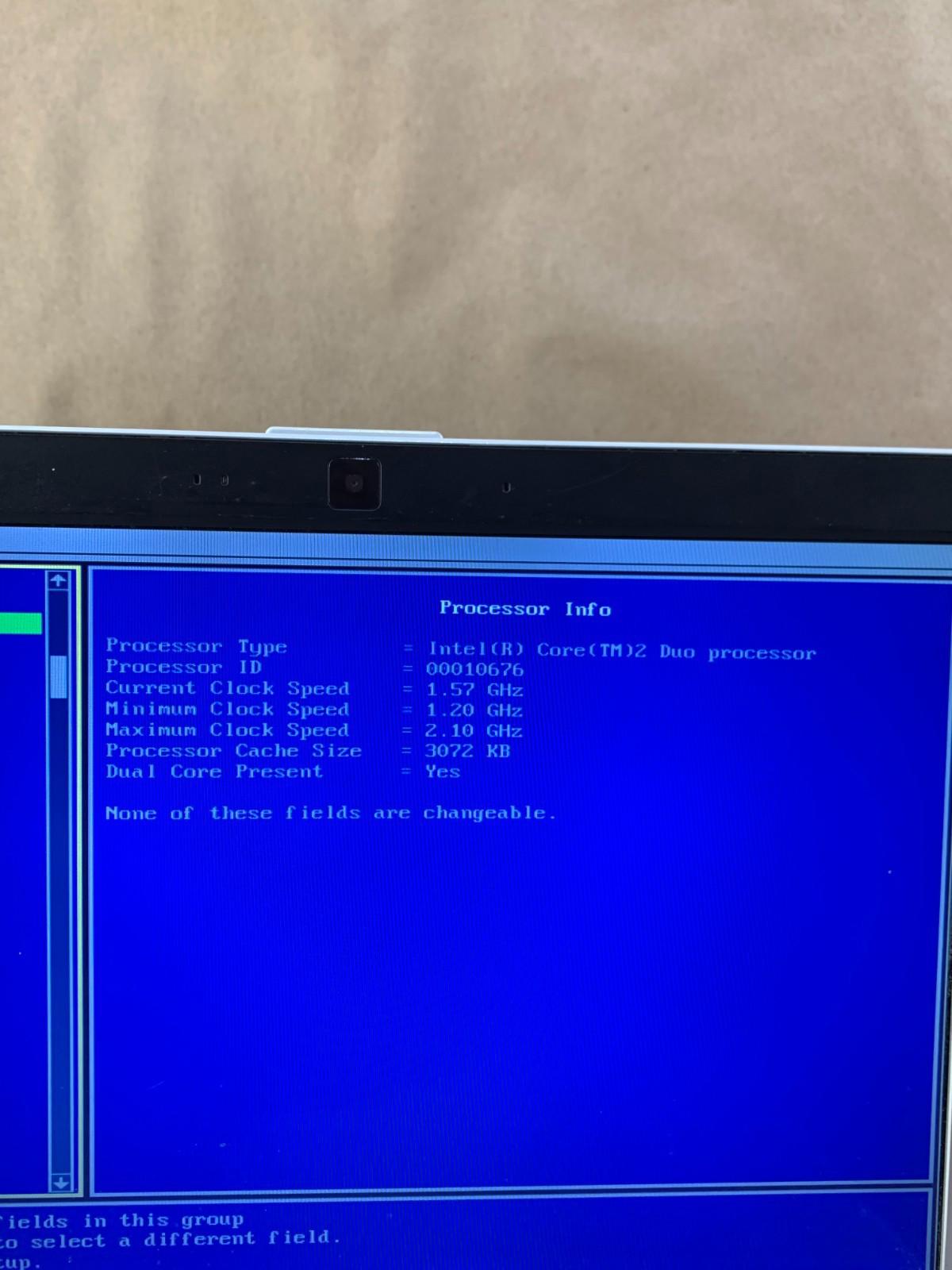 Dell XPS M1330 Core 2 Duo 2GHz, 4GB RAM Boots To BIOS Good Screen