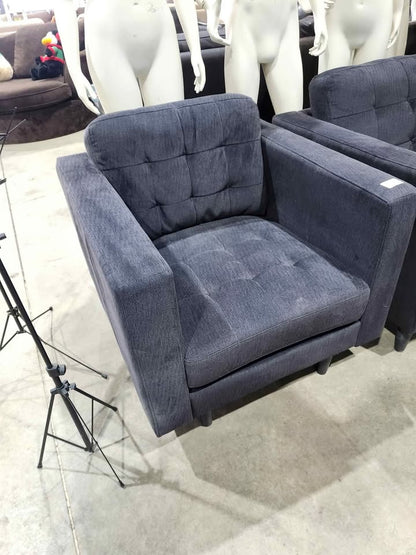 Anthena Polyester Sofa & Armchair - Charcoal (read description)
