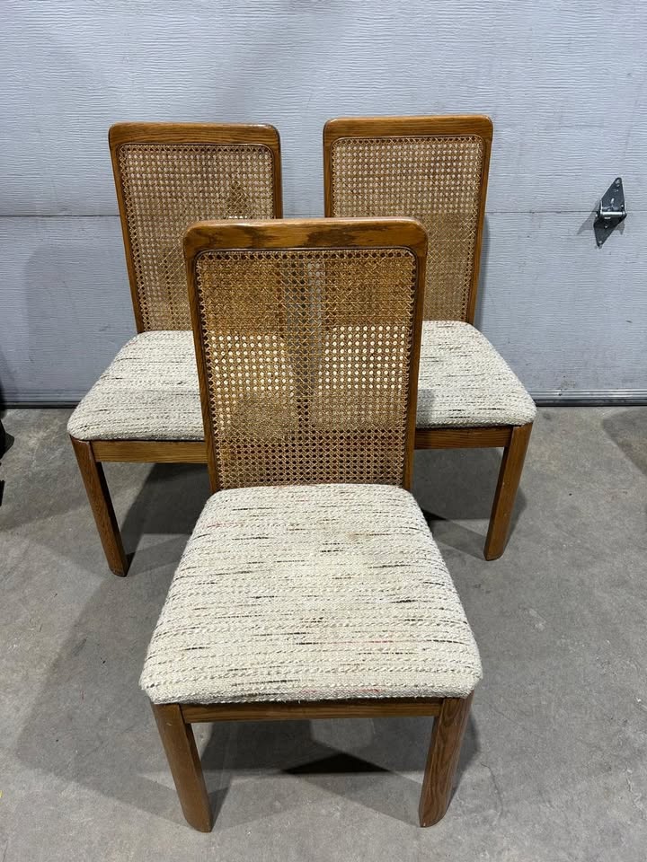 Wooden/Wicker Dining Chair - Made in Canada - 5 Available