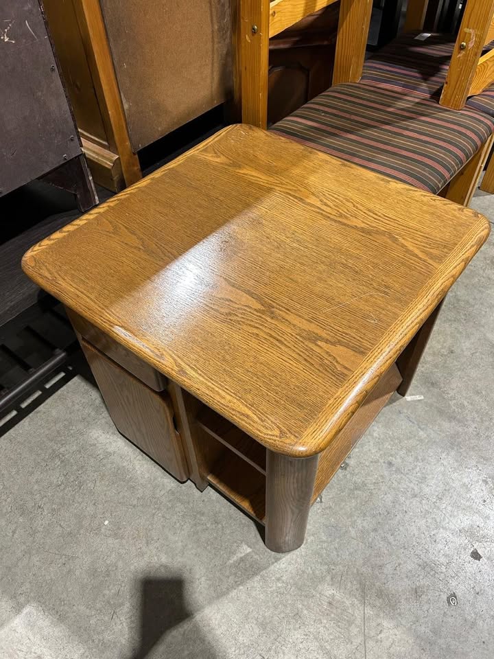 Wooden End/Side Table with doors on both sides