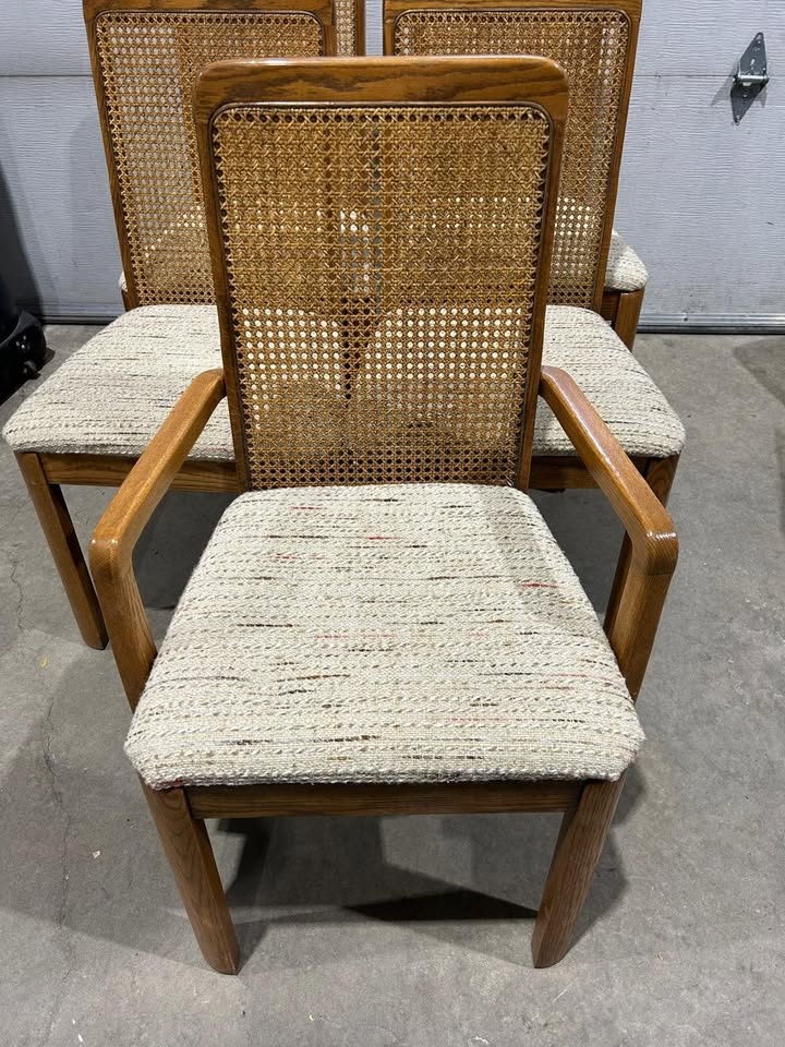 Wooden/Wicker Dining Chair - Made in Canada - 5 Available