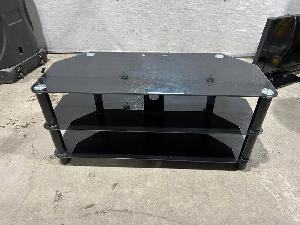 Black Glass TV stand